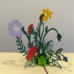 3D wenskaart Bloemen bloei gekleurde